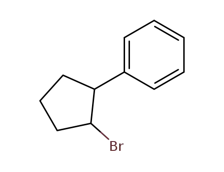 Molecular Structure of 74755-35-4 (1-bromo-2-phenyl-cyclopentane)