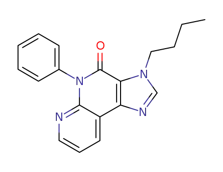 Molecular Structure of 139482-13-6 (3-butyl-5-phenyl-3,5-dihydro-4H-imidazo[4,5-c][1,8]naphthyridin-4-one)