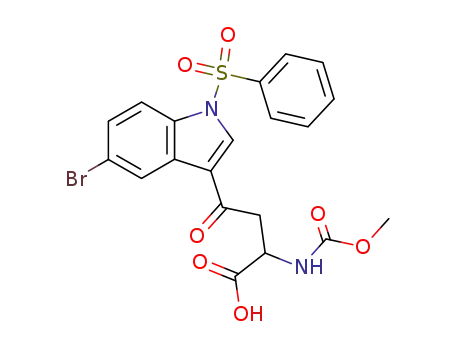 4-(5-bromo-1-phenylsulfonylindol-3-yl)-2-methoxycarbonylamino-4-oxobutanoic acid