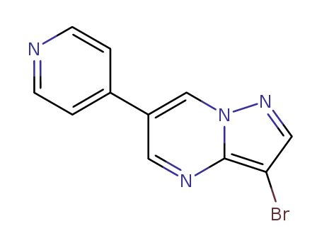 Molecular Structure of 493038-88-3 (Pyrazolo[1,5-a]pyrimidine, 3-bromo-6-(4-pyridinyl)-)