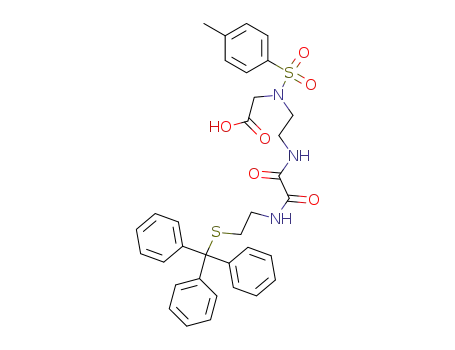 ((toluene-4-sulfonyl)-{2-[(2-tritylsulfanyl-ethylaminooxalyl)-amino]-ethyl}-amino)-acetic acid