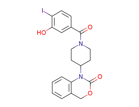 1-[1-(3-hydroxy-4-iodo-benzoyl)-piperidin-4-yl]-1,4-dihydro-benzo[<i>d</i>][1,3]oxazin-2-one