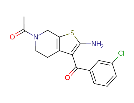 1-[2-amino-3-(3-chloro-benzoyl)-4,7-dihydro-5<i>H</i>-thieno[2,3-<i>c</i>]pyridin-6-yl]-ethanone