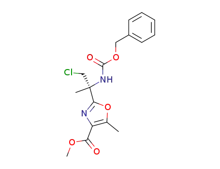 (R)-2-(1-benzyloxycarbonylamino-2-chloro-1-methylethyl)-5-methyloxazole-4-carboxylic acid methyl ester