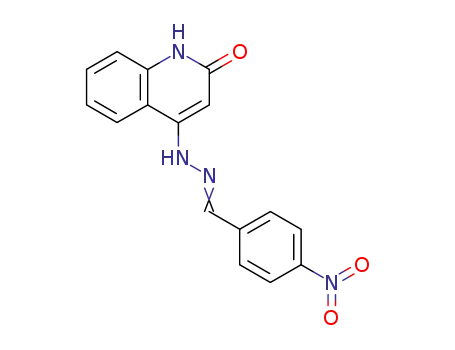 Benzaldehyde, 4-nitro-, (1,2-dihydro-2-oxo-4-quinolinyl)hydrazone