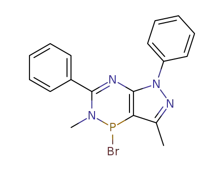 1-bromo-2,7-dimethyl-3,5-diphenyl-1,2-dihydro-5H-1λ<sup>3</sup>-pyrazolo[4,5-e]-2,4,1-diazaphosphinine