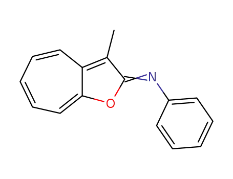 벤젠아민, N-(3-메틸-2H-사이클로헵타[b]푸란-2-일리덴)-(9CI)
