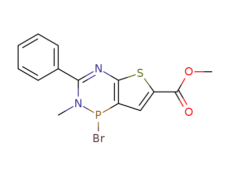 4-bromo-5-methyl-6-phenyl-4,5-dihydro-1-thia-5,7-diaza-4-phospha-indene-2-carboxylic acid methyl ester