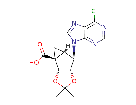 (1aS,1bR,4aS,5R,5aS)-5-(6-Chloro-purin-9-yl)-3,3-dimethyl-tetrahydro-2,4-dioxa-cyclopropa[a]pentalene-1a-carboxylic acid