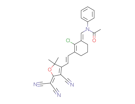 {4-[(3-acetanilidomethylene)-2-chloro-1-cyclohexen-1-yl]-(E)-ethenyl-3-cyano-5,5-dimethyl-2(5H)-furanylidene}-propanedinitrile