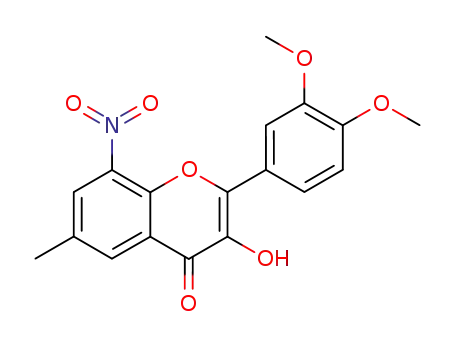 4H-1-Benzopyran-4-one,
2-(3,4-dimethoxyphenyl)-3-hydroxy-6-methyl-8-nitro-
