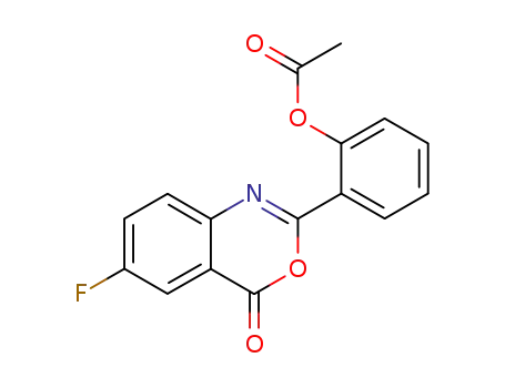 Molecular Structure of 691379-10-9 (4H-3,1-Benzoxazin-4-one, 2-[2-(acetyloxy)phenyl]-6-fluoro-)