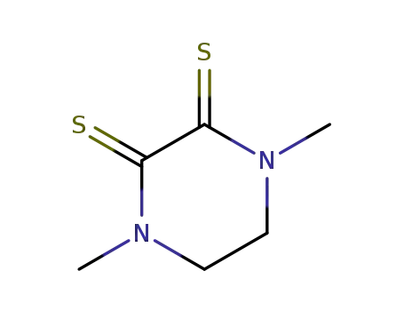 Molecular Structure of 78134-03-9 (2,3-Piperazinedithione,1,4-dimethyl-(9CI))