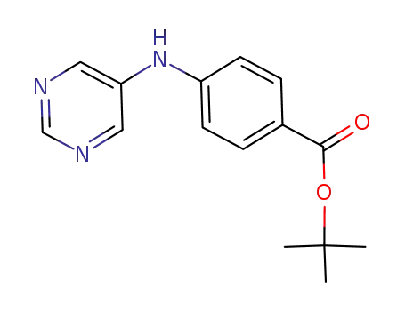 Molecular Structure of 881402-02-4 (Benzoic acid, 4-(5-pyrimidinylamino)-, 1,1-dimethylethyl ester)