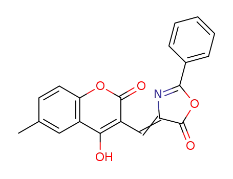 4-(4-hydroxy-6-methyl-2-oxo-2<i>H</i>-chromen-3-ylmethylene)-2-phenyl-4<i>H</i>-oxazol-5-one