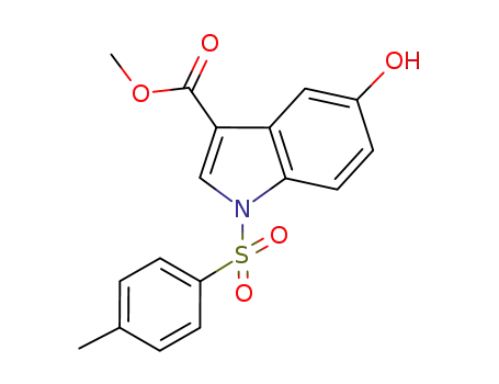Molecular Structure of 930112-00-8 (1H-INDOLE-3-CARBOXYLIC ACID, 5-HYDROXY-1-[(4-METHYLPHENYL)SULFONYL]-, METHYL ESTER)