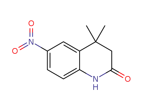 Molecular Structure of 117241-97-1 (4,4-dimethyl-6-nitro-3,4-dihydroquinolin-2(1H)-one)