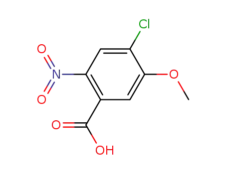 Molecular Structure of 18734-73-1 (Benzoic acid, 4-chloro-5-methoxy-2-nitro-)