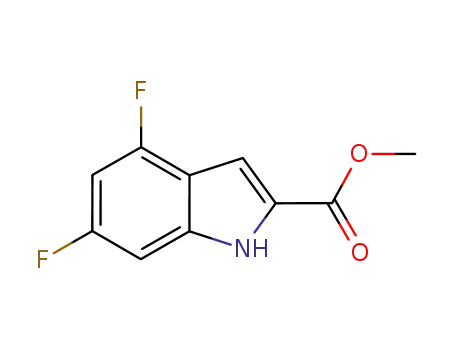 Molecular Structure of 394222-99-2 (methyl 4,6-difluoro-1H-indole-2-carboxylate)