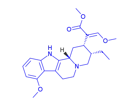 Molecular Structure of 4697-67-0 ((16E)-16,17-Didehydro-9,17-dimethoxycorynan-16-carboxylic acid methyl ester)
