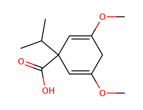 Molecular Structure of 126395-79-7 (2,5-Cyclohexadiene-1-carboxylic acid, 3,5-dimethoxy-1-(1-methylethyl)-)