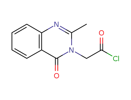 Molecular Structure of 81183-80-4 ((2-Methyl-3,4-dihydro-4-oxoquinazolin-3-yl)acetyl chloride)