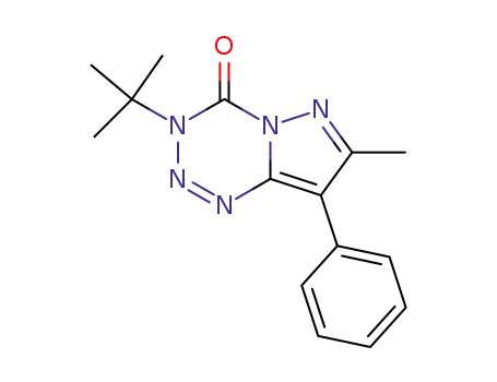 3-(1,1-Dimethylethyl)-7-methyl-8-phenyl-pyrazolo<5,1-d>-1,2,3,5-tetrazin-4(3H)-on