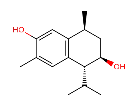 Molecular Structure of 941227-27-6 (1,3,5-Cadinatriene-3,8-diol)