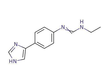 Molecular Structure of 83184-40-1 (Methanimidamide, N-ethyl-N'-[4-(1H-imidazol-4-yl)phenyl]-)