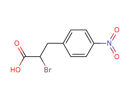 Molecular Structure of 18910-12-8 (2-bromo-3-(4-nitrophenyl)propanoic acid)