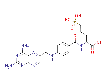 Molecular Structure of 113811-43-1 (N-(4-{[(2,4-diaminopteridin-6-yl)methyl]amino}benzoyl)-5-phosphononorvaline)