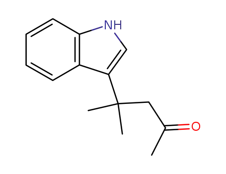 Molecular Structure of 21973-02-4 (2-Pentanone, 4-(1H-indol-3-yl)-4-methyl-)