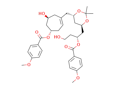 (1S,6S)-6-hydroxy-4-{{(4S,6R)-6-{(2R)-4-hydroxy-2-[(4-methoxybenzoyl)oxy]butyl}-2,2-dimethyl-1,3-dioxan-4-yl}methyl}cyclohept-3-en-1-yl 4-methoxybenzoate