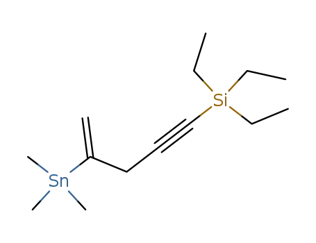 Molecular Structure of 498547-49-2 (Silane, triethyl[4-(trimethylstannyl)-4-penten-1-ynyl]-)