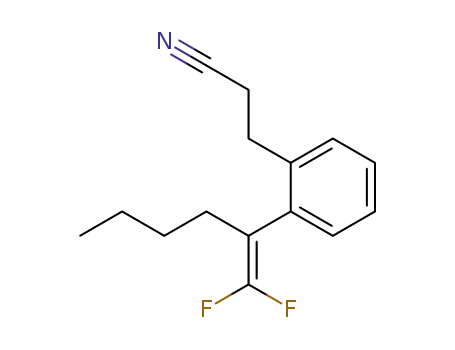 3-[o-(1-butyl-2,2-difluorovinyl)phenyl]propanitrile