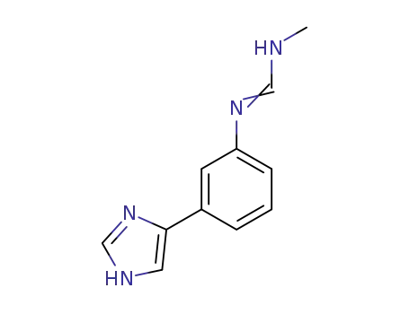 Molecular Structure of 83184-36-5 (Methanimidamide, N-[3-(1H-imidazol-4-yl)phenyl]-N'-methyl-)