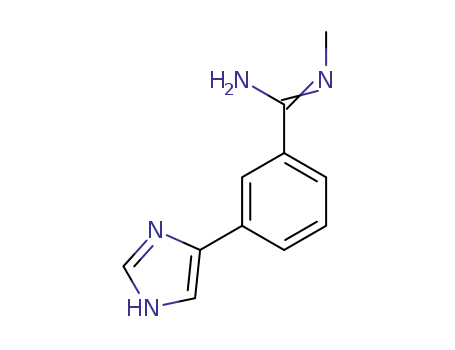 Molecular Structure of 88304-65-8 (Benzenecarboximidamide, 3-(1H-imidazol-4-yl)-N-methyl-)