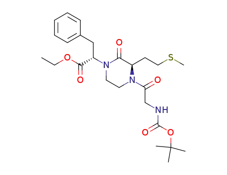 (S)-2-[(R)-4-(2-tert-Butoxycarbonylamino-acetyl)-3-(2-methylsulfanyl-ethyl)-2-oxo-piperazin-1-yl]-3-phenyl-propionic acid ethyl ester