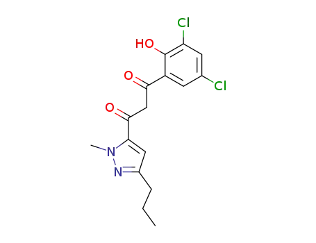 1-(3,5-dichloro-2-hydroxy-phenyl)-3-(2-methyl-5-propyl-2<i>H</i>-pyrazol-3-yl)-propane-1,3-dione