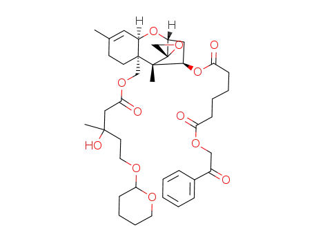 4-O-(5'-phenacyloxycarbonylpentanoyl)-15-O-<5'-O-(tetrahydro-2''-pyranyl)mevalonyl>verrucarol