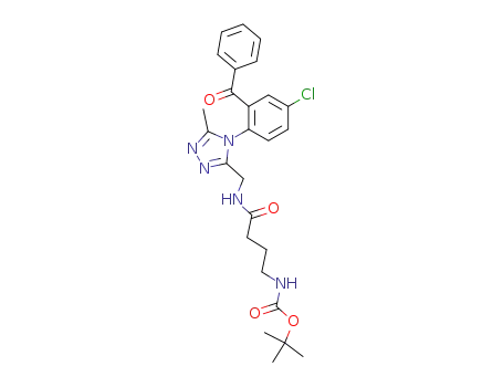 Molecular Structure of 102537-72-4 ((3-{[4-(2-Benzoyl-4-chloro-phenyl)-5-methyl-4H-[1,2,4]triazol-3-ylmethyl]-carbamoyl}-propyl)-carbamic acid tert-butyl ester)