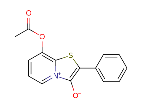 Molecular Structure of 32002-92-9 (8-(acetyloxy)-2-phenyl[1,3]thiazolo[3,2-a]pyridin-4-ium-3-olate)