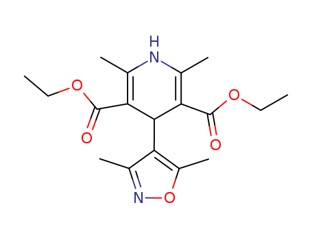 3,5-Pyridinedicarboxylicacid, 4-(3,5-dimethyl-4-isoxazolyl)-1,4-dihydro-2,6-dimethyl-, 3,5-diethylester cas  87967-96-2