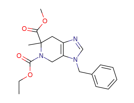 methyl (+/-)-3-benzyl-5-ethyloxycarbonyl-6-methyl-4,5,6,7-tetrahydro-3H-imidazo[4,5-c]pyridin-6-carboxylate