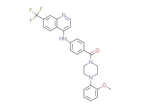 [4-(2-Methoxy-phenyl)-piperazin-1-yl]-[4-(7-trifluoromethyl-quinolin-4-ylamino)-phenyl]-methanone
