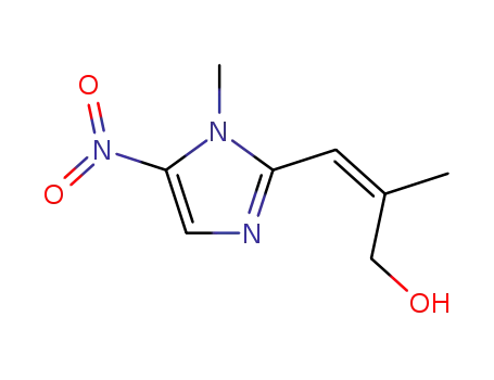 Molecular Structure of 141363-23-7 ((2E)-2-methyl-3-(1-methyl-5-nitro-1H-imidazol-2-yl)prop-2-en-1-ol)