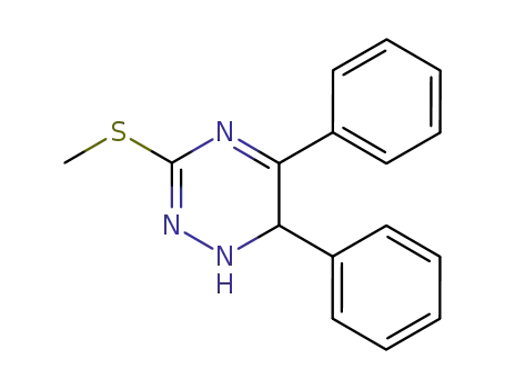 Molecular Structure of 116178-11-1 (1,2,4-Triazine, 1,6-dihydro-3-(methylthio)-5,6-diphenyl-)