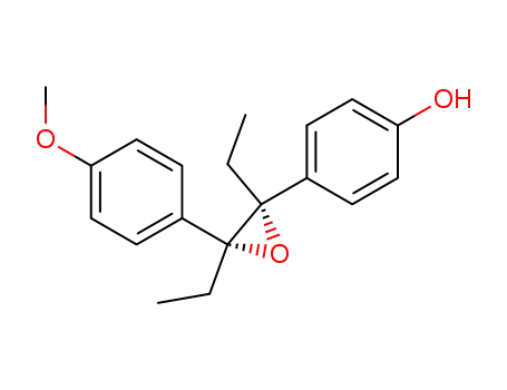 Phenol,4-[(2R,3R)-2,3-diethyl-3-(4-methoxyphenyl)oxiranyl]- (9CI)