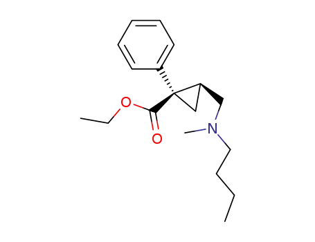 Cyclopropanecarboxylic acid, 2-[(butylmethylamino)methyl]-1-phenyl-,
ethyl ester, cis-