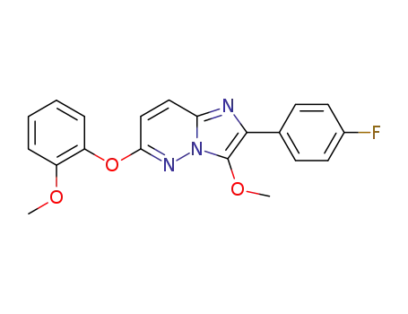 2-(4'-fluorophenyl)-3-methoxy-6-(2''-methoxyphenoxy)imidazo<1,2-b>pyridazine